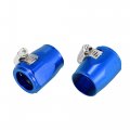 X Autohaux 2pcs An14 Hex Car Hose Finisher Flexible Rubber Pipe Clamp With Screw Band Adapter Fitting For Oil Fuel Water Tube