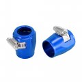 X Autohaux 2pcs An14 Hex Car Hose Finisher Flexible Rubber Pipe Clamp With Screw Band Adapter Fitting For Oil Fuel Water Tube