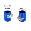 X Autohaux 2pcs An14 Hex Car Hose Finisher Flexible Rubber Pipe Clamp With Screw Band Adapter Fitting For Oil Fuel Water Tube