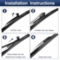 X Autohaux 2pcs 24 18 Silicone Front Windshield Wiper Blade For Chevrolet Cruze 2011-2016 Blazer 2019-2020 Windscreen Oe