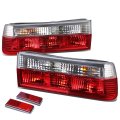 Bmw E30 3-series Pair Chrome Housing Red Rear Brake Signal Tail Light 