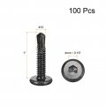 Uxcell Hex Socket Self Tapping Screws 10 X 1 410 Stainless Steel Sheet Metal Flat Head Drilling Screw 100pcs Black