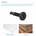Uxcell Hex Socket Self Tapping Screws 10 X 1 410 Stainless Steel Sheet Metal Flat Head Drilling Screw 100pcs Black