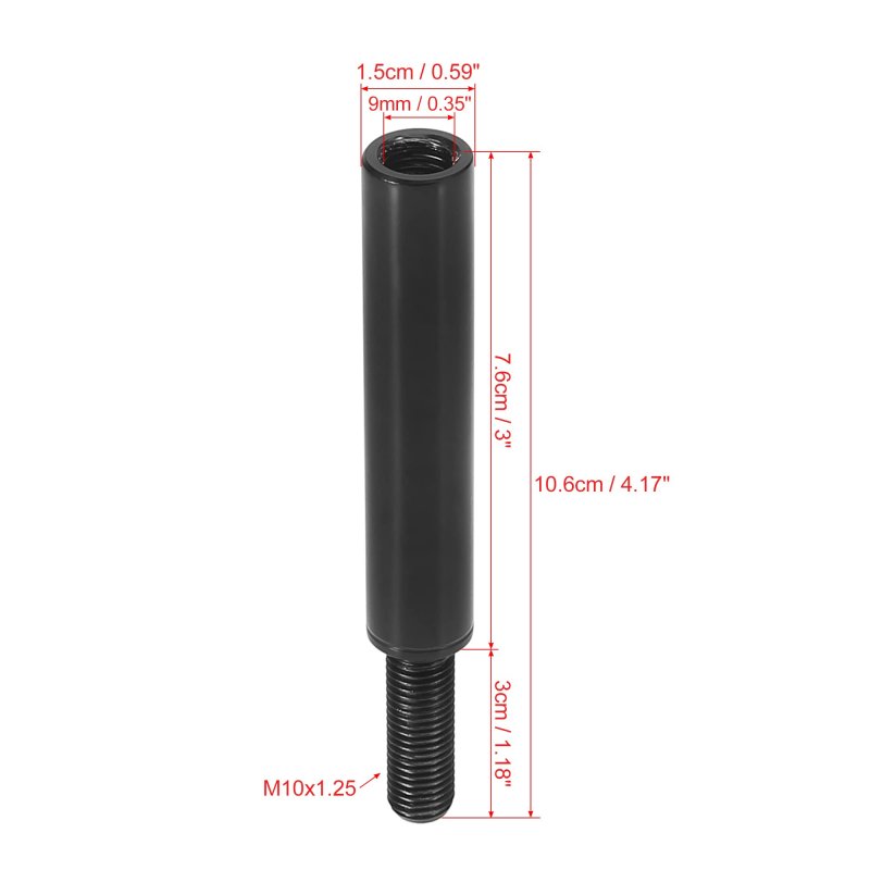 3 Car Gear Shift Knob Extender Extension Lever For Nissan 370z 2009-2017 Mazda Cx-5 2013-2016 M10x1 25