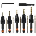 Countersink Drill Bit Set 5pcss 4 6 8 10 12 Replaceable Bits 1pc 60mm Magnetic Extension Bit Holder Allen Wrenctersink Drill 