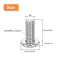 M8-1 25 X 20mm 100pcs Flat Round Head Screws 304 Stainless Steel Phillips Drive Machine Hardware Fastener For Furniture