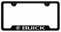 Au-tomotive Gold Inc Officially Licensed Uv Print Logo On Black Polycarbonate Notched License Plate Frame For Buick Tri-color