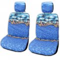 Winnie Fashion Made In Hawaii Sunset Canoe Blue Separate Headrest Hawaiian Car Seat Cover Set Of 2 