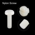 Uxcell Nylon Machine Screws M6x20mm Slotted Pan Head Fasteners Bolts For Electronics Communications Equipment 25pcs
