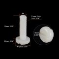 Uxcell Nylon Machine Screws M6x20mm Slotted Pan Head Fasteners Bolts For Electronics Communications Equipment 25pcs