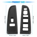 Uxcell 1 Pair Front Side Power Window Switch Bezel Door Armrest Panel Pull Handle For Chevy Silverado Left-hand Driver And