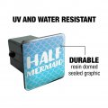 Half Mermaid With Blue Scales Tow Trailer Hitch Cover Plug Insert