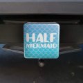 Half Mermaid With Blue Scales Tow Trailer Hitch Cover Plug Insert