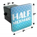 Half Mermaid With Blue Scales Tow Trailer Hitch Cover Plug Insert