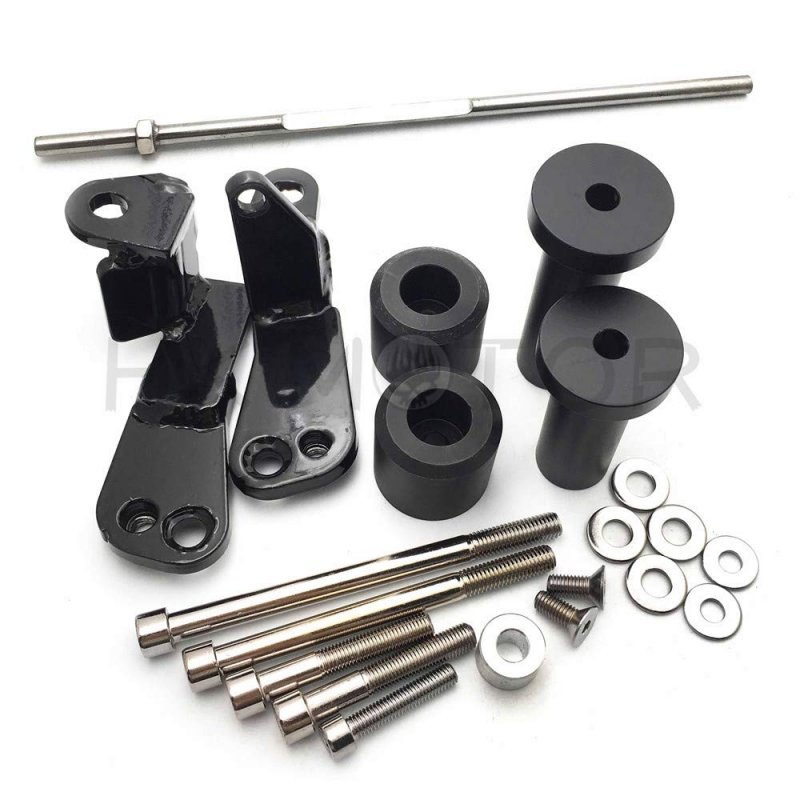 No Cut Frame Slider Protector For 1999-2007 Suzuki Hayabusa Gsx1300r Gsx-r Black B01bw4qymu