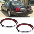 2 Pcs Rear Bumper Moldings For 1998-2011 Mercury Grand Marquis Replacement F8mz17c830aa Fo1158149 