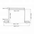 Uxcell U Shaped Connector Bracket 58 X 62mm 304 Stainless Steel For Door Closed Bar Holder Strut Channel 4pcs