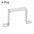 U Shaped Connector Bracket 58 X 62mm 304 Stainless Steel For Door Closed Bar Holder Strut Channel 4pcs