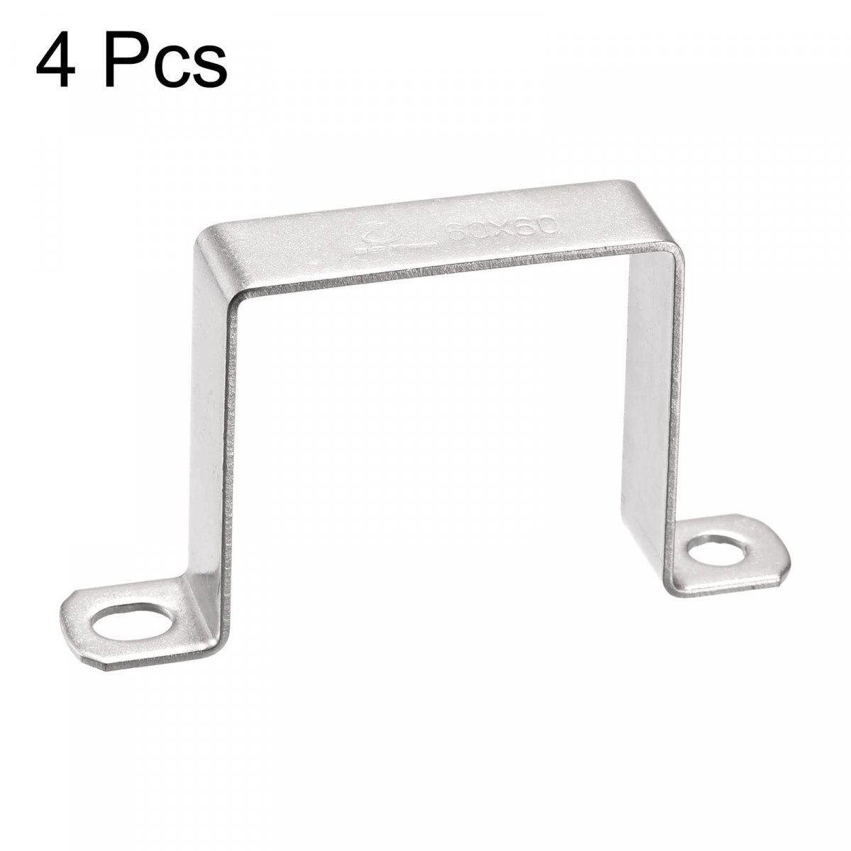 U Shaped Connector Bracket 58 X 62mm 304 Stainless Steel For Door Closed Bar Holder Strut Channel 4pcs
