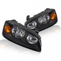 Instyleparts Black Housing Clear Lens Headlights Made For 2004-2006 Elantra 