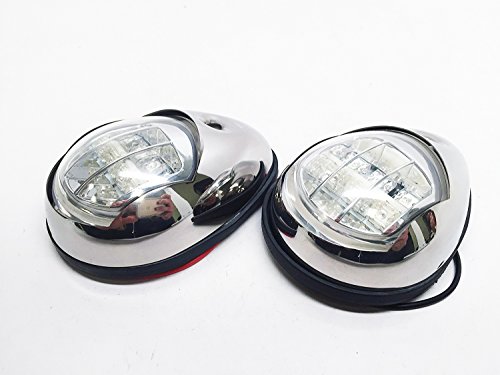Marine Boat Ss304 Green Starboard Red Port Led Navigation Light Side Mount