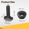 8pcs M6x20mm T Slot Drop-in Bolt Carbon Steel Hammer Head Bolts Shape Stud Sliding Screw With M6 Hexagon Flange Nuts For
