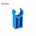 Uxcell Pvc Pipe Clamps Clips 20pcs For 20mm 3 4 Od Hose Hanger Support Pex Tubing U-shaped Water Blue
