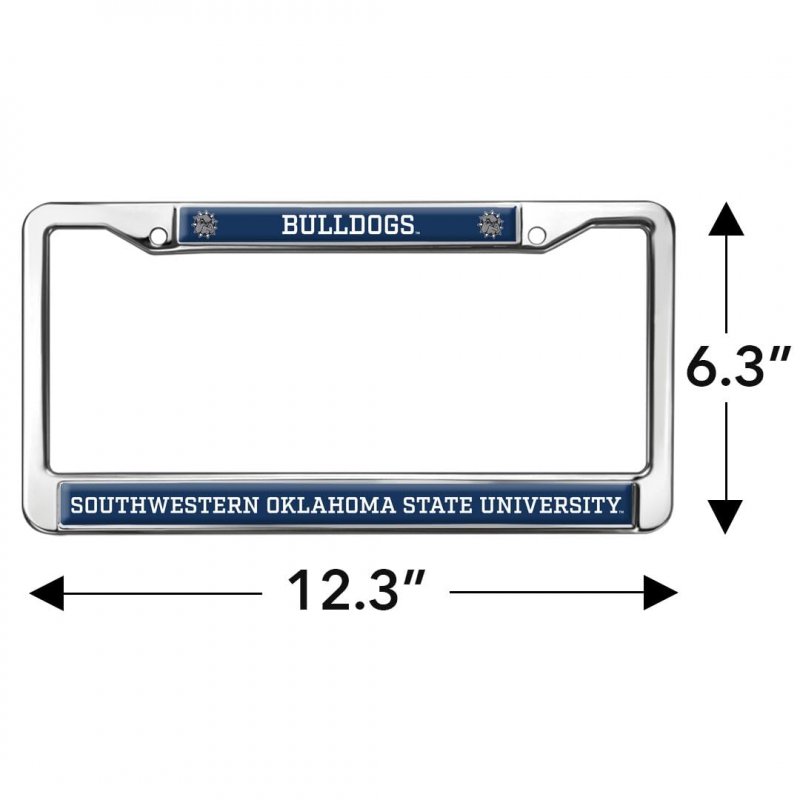 Southwestern Oklahoma State University Mascot Full Size Standard License Plate Metal Frame