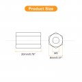 Uxcell M5 X 0 8-pitch 20mm Length Coupling Nuts 8pcs 304 Stainless Steel Metric Hex Rod