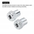 Uxcell 3 8 Inch Battery Terminal Converter Posts Positive Or Negative Connector Post Adapter Stud Extender Screws 2 Pair
