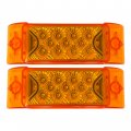 All Star Truck Parts Qty 2 Amber 6 13 Led Side Marker Clearance Light Rectangle 12v Trailer Camper Boat Marine 6x2 Rectangular 