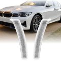 Depo Front Bumper Side Marker Reflector Light For 2019-2024 Bmw G20 3 Series 4 Doors Sedan All Clear White Out Lens 