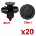 Retainer Rivets Clips For Bumper Engine Undertray Sideskirts B18 Push 20-pack
