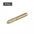 Uxcell M10x70mm Hanger Bolts 8pcs Double Ended Thread Dowel Screws For Wood Furniture