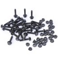 M6 1 0 X 30mm Flange Head Bolts And Nuts Carbon Steel Grade 8 Black Oxide Finish Full Thread 30 Sets 