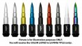 Vms Racing 1 2-20 20pc 112mm Cold Forged Steel Lug Nuts With Blue Extended Bullets In Cnc Aluminum Compatible Ford Mustang