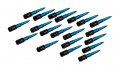 Vms Racing 1 2-20 20pc 112mm Cold Forged Steel Lug Nuts With Blue Extended Bullets In Cnc Aluminum Compatible Ford Mustang