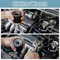 X Autohaux Oil Filter Cap Wrench 14 Flutes 6 Slots 64 5mm Removal Tool For Toyota Camry Rav4 Highlander 2 5l-5 7l Engine Silver