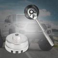 X Autohaux Oil Filter Cap Wrench 14 Flutes 6 Slots 64 5mm Removal Tool For Toyota Camry Rav4 Highlander 2 5l-5 7l Engine Silver