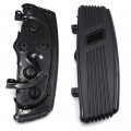 Httmt- Mt216-128- Black Hana Cut Front Floorboard Footboard Compatible With 1986-2017 Softail 08-19 Trike Tri Glide