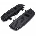 Httmt- Mt216-128- Black Hana Cut Front Floorboard Footboard Compatible With 1986-2017 Softail 08-19 Trike Tri Glide
