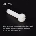 Uxcell M5 X 25mm Nylon Machine Screws Pan Head Slotted Screw Fasteners 20pcs