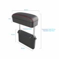 Cdefg Car Elbow Support Console Organizer Adjustable Comfortable Driver Armrest Pads Universal Black