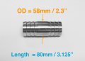 Autobahn88 Stainless Steel Straight Vacuum Hose Joiner Coupler Barb Adaptor Od 58mm 2 3