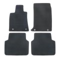 Floor Mats Carpet For Genesis G80 2021 2024 4 Piece Set Front And Rear Interior Black Velour Plastic Direct Replacement 