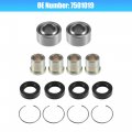 X Autohaux 1 Set Atv Front Swing Arm Bearing Seal Lower Upper A-arm Control Bushing For Honda Fl400 1989-1990 Trx250x 1987-1992