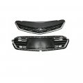 Chrome Front Bumper Upper Lower Grille Assembly Compatible For Chevy Cruze 2016-2018 Abs Honeycomb Mesh Replacement 