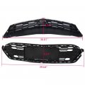 Chrome Front Bumper Upper Lower Grille Assembly Compatible For Chevy Cruze 2016-2018 Abs Honeycomb Mesh Replacement