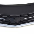Chrome Front Bumper Upper Lower Grille Assembly Compatible For Chevy Cruze 2016-2018 Abs Honeycomb Mesh Replacement