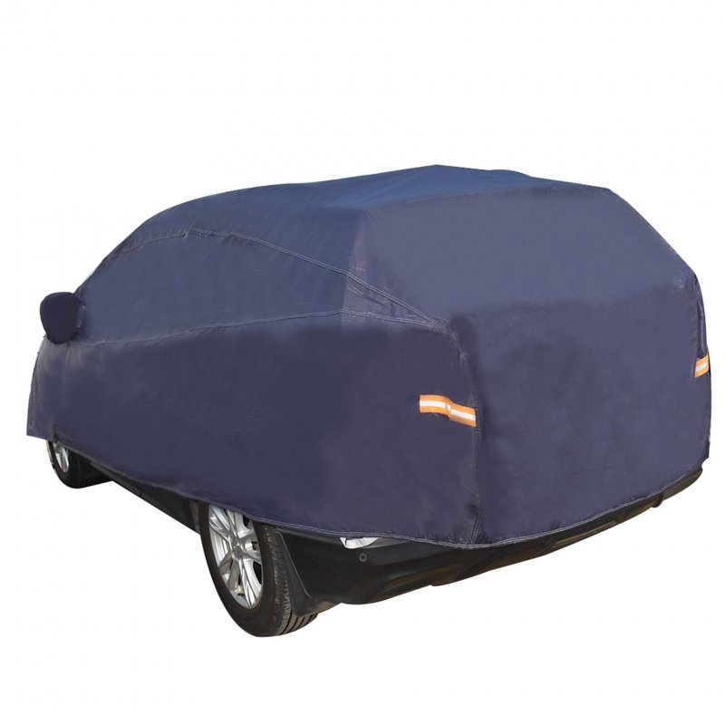 Universal Full Car Cover For Sedan All Weather Waterproof Dark Blue Fits Up To 208 66 In L X 72 83 W 62 99 H Anti Uv With Soft